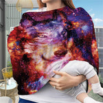 Galaxy Wolf Portrait Print Baby Seat Cover