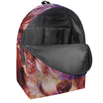 Galaxy Wolf Portrait Print Backpack