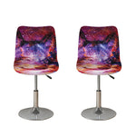 Galaxy Wolf Portrait Print Bar Stool Covers