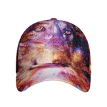 Galaxy Wolf Portrait Print Baseball Cap
