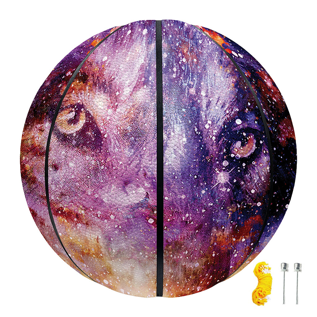 Galaxy Wolf Portrait Print Basketball