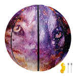 Galaxy Wolf Portrait Print Basketball