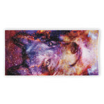 Galaxy Wolf Portrait Print Beach Towel