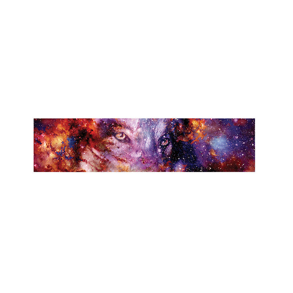 Galaxy Wolf Portrait Print Bed Runner