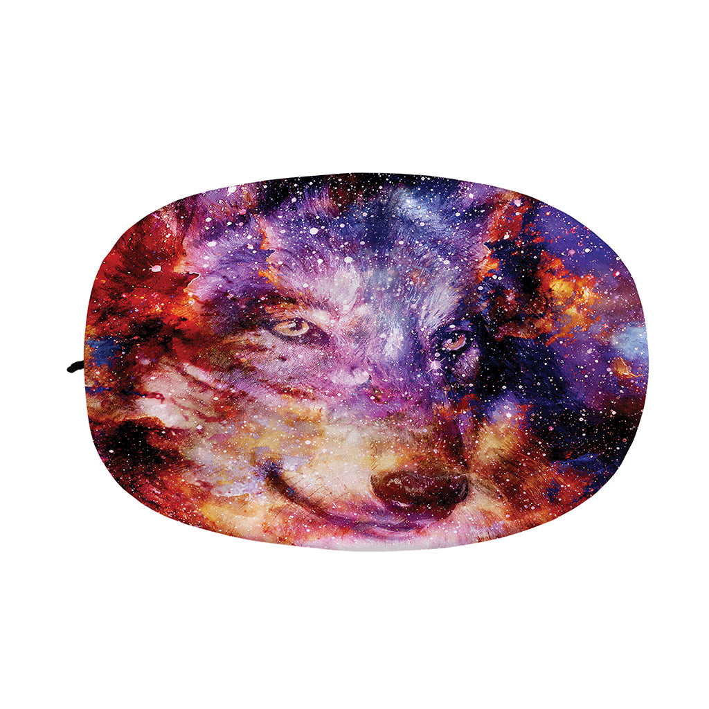 Galaxy Wolf Portrait Print Car Side Mirror Covers
