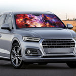 Galaxy Wolf Portrait Print Car Windshield Sun Shade