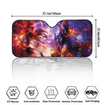 Galaxy Wolf Portrait Print Car Windshield Sun Shade