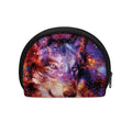 Galaxy Wolf Portrait Print Coin Purse