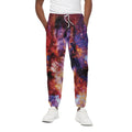 Galaxy Wolf Portrait Print Cotton Sweatpants