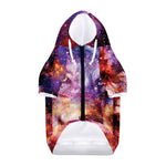 Galaxy Wolf Portrait Print Dog Zip Up Hoodie