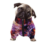 Galaxy Wolf Portrait Print Dog Zip Up Jacket