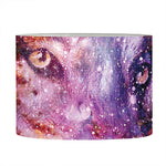 Galaxy Wolf Portrait Print Drum Lamp Shade