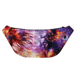 Galaxy Wolf Portrait Print Fanny Pack