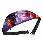 Galaxy Wolf Portrait Print Fanny Pack