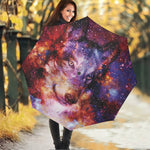 Galaxy Wolf Portrait Print Foldable Umbrella