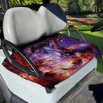 Galaxy Wolf Portrait Print Golf Cart Seat Cover