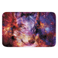 Galaxy Wolf Portrait Print Indoor Door Mat
