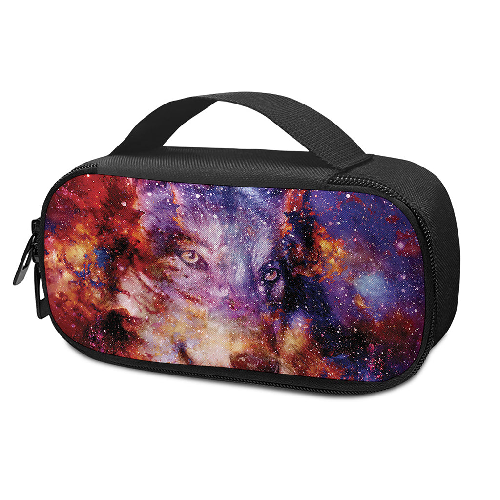 Galaxy Wolf Portrait Print Insulin Cooler Travel Case