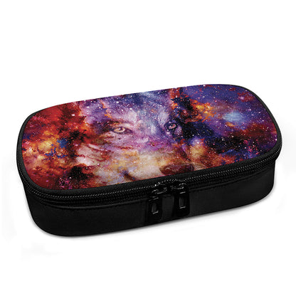 Galaxy Wolf Portrait Print Insulin Cooler Travel Case