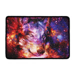 Galaxy Wolf Portrait Print Kitchen Mat