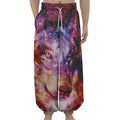 Galaxy Wolf Portrait Print Lantern Pants