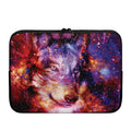 Galaxy Wolf Portrait Print Laptop Sleeve