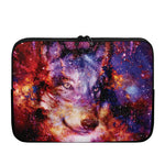Galaxy Wolf Portrait Print Laptop Sleeve