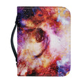 Galaxy Wolf Portrait Print Leather Bible Cover