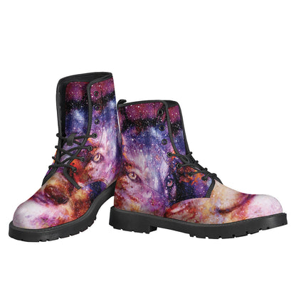 Galaxy Wolf Portrait Print Backpack