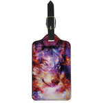 Galaxy Wolf Portrait Print Luggage Tag
