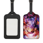 Galaxy Wolf Portrait Print Luggage Tag