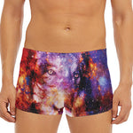 Galaxy Wolf Portrait Print Men's Short Boxer Briefs
