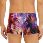 Galaxy Wolf Portrait Print Men's Short Boxer Briefs
