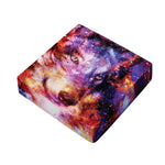 Galaxy Wolf Portrait Print Outdoor Seat Cushion Cover