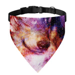 Galaxy Wolf Portrait Print Over The Collar Dog Bandana