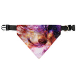 Galaxy Wolf Portrait Print Over The Collar Dog Bandana