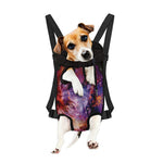 Galaxy Wolf Portrait Print Pet Carrier Backpack