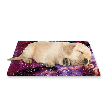 Galaxy Wolf Portrait Print Pet Cooling Mat Cover