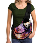 Galaxy Wolf Portrait Print Pet Sling Carrier