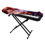 Galaxy Wolf Portrait Print Piano Keyboard Cover