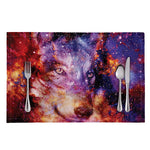 Galaxy Wolf Portrait Print Placemat