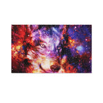 Galaxy Wolf Portrait Print Polyester Flag