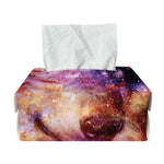 Galaxy Wolf Portrait Print Rectangle Tissue Box Cover