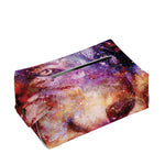 Galaxy Wolf Portrait Print Rectangle Tissue Box Cover