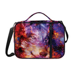 Galaxy Wolf Portrait Print Shoulder Strap Bible Bag