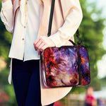 Galaxy Wolf Portrait Print Shoulder Strap Bible Bag