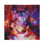 Galaxy Wolf Portrait Print Silk Bandana