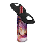 Galaxy Wolf Portrait Print Single Neoprene Wine Tote