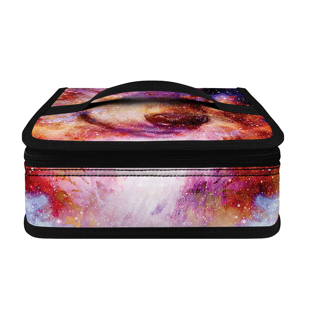Galaxy Wolf Portrait Print Small Lunch Bag