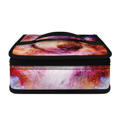 Galaxy Wolf Portrait Print Small Lunch Bag